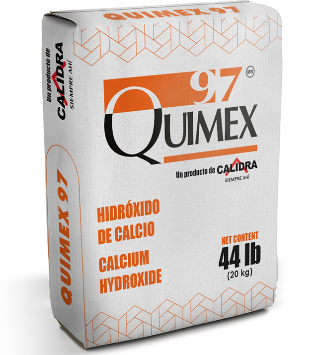 Quimex 97 es cal química especializada, certificada para exportacion, auxiliar en procesos industriales